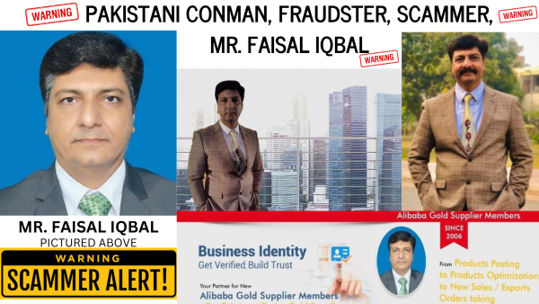 A picture of Conman, scammer and fraudster Mr. Faisal Iqbal
